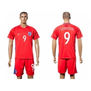 England #9 Sturridge Away Soccer Country Jersey