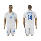 Greece #14 Salpingidis Home Soccer Country Jersey