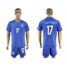 Greece #17 Tachtsidis Away Soccer Country Jersey