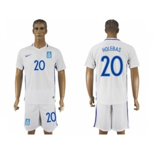 Greece #20 Holebas Home Soccer Country Jersey