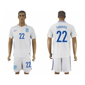 Greece #22 Samaris Home Soccer Country Jersey