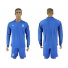 Greece Blank Away Long Sleeves Soccer Country Jersey