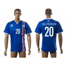 Iceland #20 Hallfredsson Home Soccer Country Jersey1