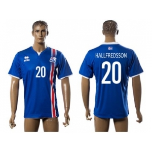 Iceland #20 Hallfredsson Home Soccer Country Jersey1