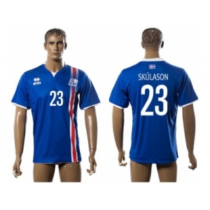 Iceland #23 Skulason Home Soccer Country Jersey1