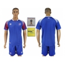 Iceland Blank Home Soccer Country Jersey