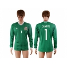 Mexico #1 Campos Home Long Sleeves Soccer Country Jersey