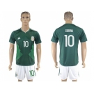 Mexico #10 Corona Green Home Soccer Country Jersey