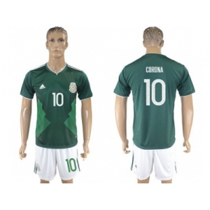 Mexico #10 Corona Green Home Soccer Country Jersey