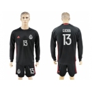 Mexico #13 G.Ochoa Black Long Sleeves Goalkeeper Soccer Country Jersey