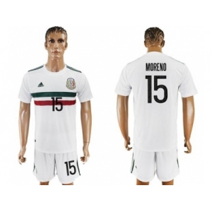 Mexico #15 Moreno Away Soccer Country Jersey