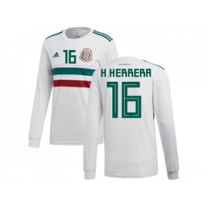 Mexico #16 H.Herrera Away Long Sleeves Soccer Country Jersey