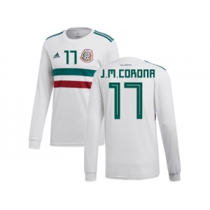 Mexico #17 J.M.Corona Away Long Sleeves Soccer Country Jersey