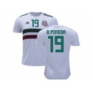 Mexico #19 O.Pineda Away Soccer Country Jersey