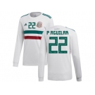 Mexico #22 P.Aguilar Away Long Sleeves Soccer Country Jersey