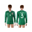 Mexico #3 Salcido Home Long Sleeves Soccer Country Jersey