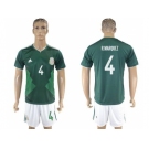 Mexico #4 R.Marquez Green Home Soccer Country Jersey
