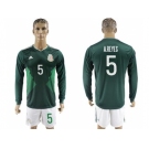 Mexico #5 A.Reyes Home Long Sleeves Soccer Country Jersey