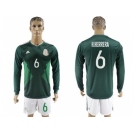 Mexico #6 H.Herrera Home Long Sleeves Soccer Country Jersey