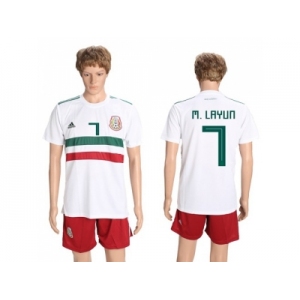 Mexico #7 M.Layun Away Soccer Country Jersey