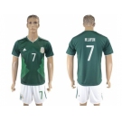 Mexico #7 M.Layun Green Home Soccer Country Jersey