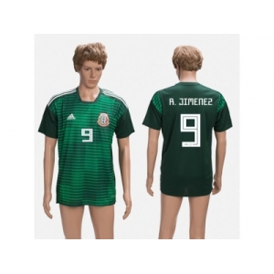 Mexico #9 R.Jimenez Green Training Soccer Country Jersey