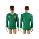 Mexico Blank Home Long Sleeves Soccer Country Jersey1