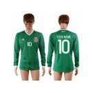 Mexico Personalized Home Long Sleeves Soccer Country Jersey