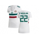 Women Mexico #22 P. Aguilar Away Soccer Country Jersey