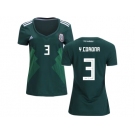 Women Mexico #3 Y.Corona Home Soccer Country Jersey