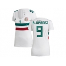 Women Mexico #9 R.Jimenez Away Soccer Country Jersey