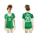 Women's Mexico #20 Aquino Home Soccer Country Jersey
