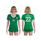 Women's Mexico #22 P.Aguilar Home Soccer Country Jersey