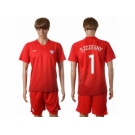 Poland #1 Szczesny Away Soccer Country Jerse