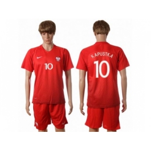 Poland #10 Kapustka Away Soccer Country Jersey