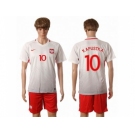 Poland #10 Kapustka Home Soccer Country Jersey