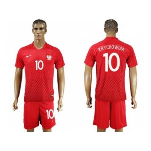 Poland #10 Krychowiak Away Soccer Country Jersey