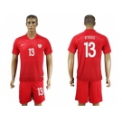 Poland #13 Rybus Away Soccer Country Jersey