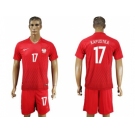 Poland #17 Kapustka Away Soccer Country Jersey