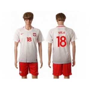 Poland #18 Mila Home Soccer Country Jersey