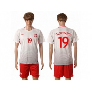 Poland #19 Olkowski Home Soccer Country Jersey