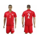 Poland #2 Pazdan Away Soccer Country Jersey