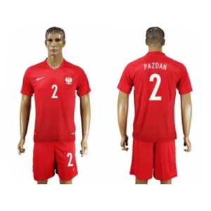 Poland #2 Pazdan Away Soccer Country Jersey