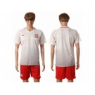 Poland Blank White Home Soccer Country Jersey