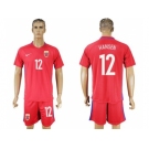 Norway #12 Hansen Home Soccer Country Jersey