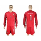 Portugal #1 Patricio Home Long Sleeves Soccer Country Jersey