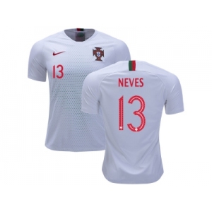 Portugal #13 Neves Away Soccer Country Jersey