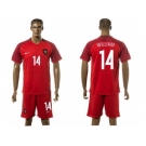 Portugal #14 William Home Soccer Country Jersey