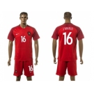 Portugal #16 Jmario Home Soccer Country Jersey