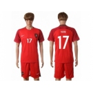 Portugal #17 Nani Home Soccer Country Jersey